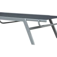 Outsunny Garten-Sonnenliege Relaxliege mit 5-stufige Rückenlehne aus Metall Schwarz 170 x 58 x 97 cm(m-11)