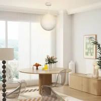 Lampa Księżycowa HOMCOM, Druk 3D, Sterowanie przez Aplikację, Kompatybilność z Muzyką, Różne Tryby Światła, Biały(m-8)