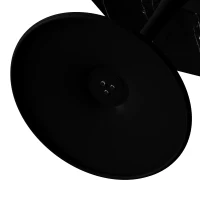 Mesa Moderna de Centro Octogonal con Tablero de MDF en Efecto Mármol y Base Metálica, 80x74x73 cm, Negro(m-9)