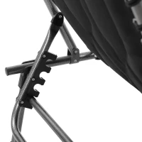 Outsunny Sonnenliege faltbar Gartenliege Klappliege mit Kissen Garten 5-stufige Rückenlehne verstellbar Stahl Oxford-Stoff Schwarz 188 x 57 x 30 cm(m-11)