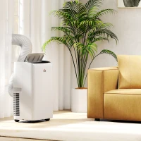HOMCOM 14,000 BTU Mobile Air Conditioner, with LED Screen - White(m-9)