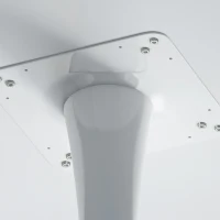 Tavolino da caffè ottagonale moderno, piano in MDF con base in metallo, 80×74×73 cm, per soggiorno e cucina, Bianco(m-7)