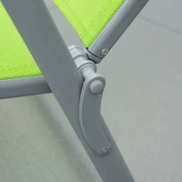 Outsunny Folding Sun Lounger, Outdoor Chaise Lounge Recliner with Pillow and 7 Adjustable Backrest for Lawn, Garden(m-10)