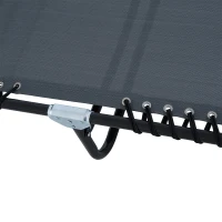Outsunny Sonnenliege klappbar Gartenliege, Liegestuhl mit 4-Fach verstellbare Rückenlehne, wetterfeste Campingliege bis 120 kg belastbar, für Garten Strand Pool, Grau(m-11)