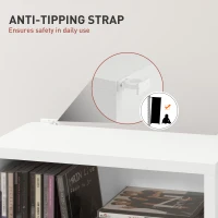 HOMCOM 260 Narrow CD Storage Unit - White(m-6)