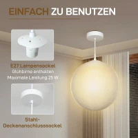 Lampa Księżycowa HOMCOM, Druk 3D, Sterowanie przez Aplikację, Kompatybilność z Muzyką, Różne Tryby Światła, Biały(m-7)