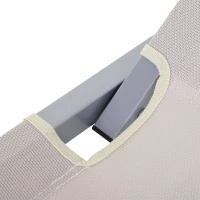 Outsunny Sonnenliege Strandliege 5-Stufige Alu Gartenliege Relaxliege Texteline Beige 163 x 58,5 x 91 cm(m-10)