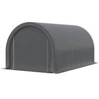 Outsunny Tenda Garagem 5x3 m Tenda para Carro Anti-UV com Tecido de PE Desmontável e Estrutura de Aço Galvanizado Cinza(m-11)