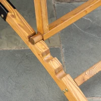 Outsunny Sonnenliege inklusive Kopfkissen, verstellbare Rückenlehne, wetterbeständig, Massivholz, Braun + Natur(m-10)