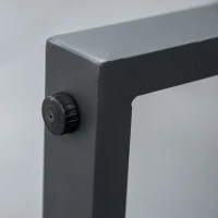 Outsunny Nine-Piece Aluminium Garden Set, with Glass-Top Table - Grey(m-11)