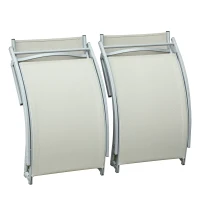 Outsunny 2er Set Sonnenliege Gartenliegen Stoffliege Relaxliege ergonomisch Aluminium Texteline Beige 165 x 61 x 63 cm(m-12)
