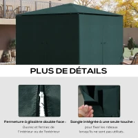 Outsunny 4 parois latérales pour pavillon de jardin tonnelle rigide 300 x 300 cm protéger de la pluie vent soleil gris(m-5)