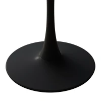 Mesa Moderna de Centro Octogonal con Tablero de MDF en Efecto Mármol y Base Metálica, 80x74x73 cm, Negro(m-8)