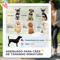 PawHut Carrinho para Cães Dobrável 3 em 1 Carrinho para Cães Miniatura com Cesta de Armazenamento Janela de Malha 76x50x102 cm Azul Escuro(m-6)
