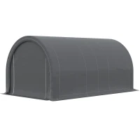 Outsunny Tenda Garagem 5x3 m Tenda para Carro Anti-UV com Tecido de PE Desmontável e Estrutura de Aço Galvanizado Cinza(m-9)