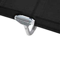 Outsunny Liegestuhl Sonnenliege Klappbare Strandliege 4-stufige Gartenliege Netzstoff Schwarz 186 x 66 x 80 cm(m-13)