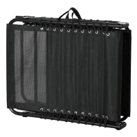 Outsunny Sonnenliege, klappbar, atmungsaktiver Bezug, Metallrahmen, 197 x 58 x 76 cm, Schwarz(m-11)