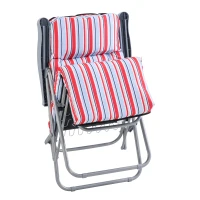 Outsunny 2er-Set Liegestuhl Set mit Kissen klappbar Sonnenliege 5 Stufen verstellbarer Rückenlehne Gartenliege Gartenmöbel Set Stahl Polyester Rot 60 x 75 x 65-102 cm(m-13)