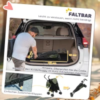 PawHut Huisdierenwagen met Veiligheidslijnen, Netramen, 76L x 44B x 103H cm, Donkergroen(m-6)