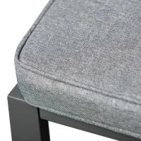 Outsunny 9PCs Patio Aluminium Dining Set, Space Saving Cube Set with 4 Chairs, 4 Ottoman, Cushions, 8 Seater Garden Furniture(m-12)