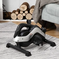 HOMCOM Portable Pedal Exerciser, Mini Exercise Bike with 8 Levels Magnetic Resistance and LCD Display, Cycle Leg Exerciser Sitting Down(m-10)