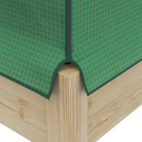 Outsunny Letto per Orto Rialzato con Copertura in PE Verde e Struttura in Legno, 80x60x165cm(m-9)