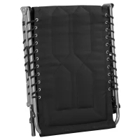 Outsunny Sonnenliege faltbar Gartenliege Klappliege mit Kissen Garten 5-stufige Rückenlehne verstellbar Stahl Oxford-Stoff Schwarz 188 x 57 x 30 cm(m-8)