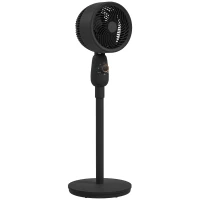 HOMCOM Pedestal Fan, Powerful Air Circulator, 12 Inch Floor Standing Fan with 3 Speed Settings, Oscillating Function for Bedroom, Home and Office, Black(m-1)