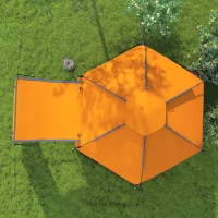 Outsunny Automatic Pop Up Camping Tent, Instant Setup 2-4 Man Tent with Mesh Windows, Waterproof & UV30+, Portable with Carry Bag for Fishing, Hiking, Backpacking, Orange(m-9)