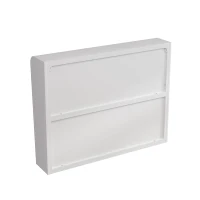 3-türiger Wandmontierter Glasschrank mit Gewölbtem Design, Vielseitiger Stauraum, 90×20×70 cm, Weiß(m-11)