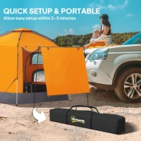 Outsunny Automatic Pop Up Camping Tent, Instant Setup 2-4 Man Tent with Mesh Windows, Waterproof & UV30+, Portable with Carry Bag for Fishing, Hiking, Backpacking, Orange(m-4)
