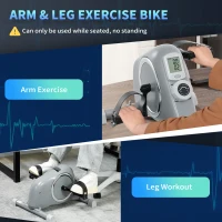 SPORTNOW Pedal Exerciser with Eight Level Magnetic Resistance, with Eight-Level Magnetic Resistance, Grey(m-4)
