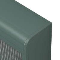 Badezimmerschrank hängend mit 3 Türen und Glasfront, 90x20x70 cm, perfekt fürs Badezimmer, Dunkelgrün(m-7)