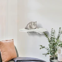 PwaHut Kletterwand Katzen Katzen Kletterwand Katzenbett Wand Katzenregal, Wand Katzenmöbel bis zu 4,5 kg, Weiß(m-2)