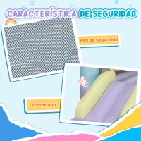AIYAPLAY Castillo Hinchable con Tobogán Inflador y Bolsa de Transporte Estacas y Parches de Reparación Diseño Multicolor(m-6)