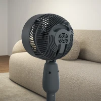HOMCOM Pedestal Fan, Powerful Air Circulator, 12 Inch Floor Standing Fan with 3 Speed Settings, Oscillating Function for Bedroom, Home and Office, Grey(m-9)