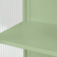 Moderne 2-türige Hängeschrank mit Glastüren, Zwei Ebenen Geschlossener Stauraum, 60×23×78 cm, Grün(m-7)