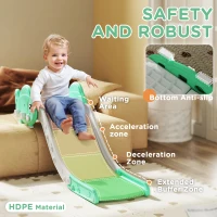 AIYAPLAY Kids Sofa Slide with 130cm Extended Length, HDPE Toddler Slide for Sofa, Bed, Stairs, Easy Assemble & Storage, Green(m-5)