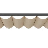Outsunny Pavillon, Pergola mit einstellbarem Stoffdach, Partyzelt, Überdachung, Polyester, Beige, 300 x 280 x 238 cm(m-8)