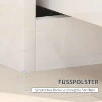 HOMCOM Nachtkastje, Bijzettafel met Laden, Spaanplaat, Stijlvol, Wit(m-6)