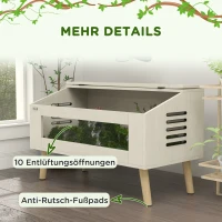 PawHut Reptilienbox, Eidechsenkasten, 140 Liter, Heizkissen-kompatibel, Glasfenster(m-7)