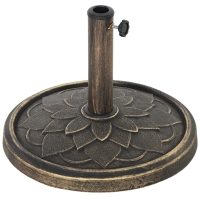 Outsunny Base Parasol Ronde 12kg Résine Ton Bronze