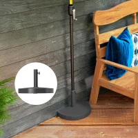 Outsunny Base de parasol 9 kg en résine pour mât de 34, 38, 48 mm, support de parasol, 49 x 31 x 33 cm, noir(m-9)