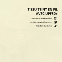 Outsunny Ensemble de 2 coussins d'assise avec dossier, coussin d'assise et de dossier extérieur et intérieur, crème(m-5)