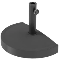 Outsunny Base de parasol 9 kg en résine pour mât de 34, 38, 48 mm, support de parasol, 49 x 31 x 33 cm, noir(m-11)