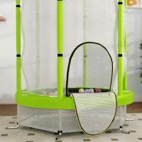 AIYAPLAY Trampoline Enfant avec Filet de Sécurité, pour l'Intérieur et l'Extérieur, 3-6 Ans, Vert(m-9)