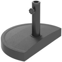 Outsunny Base de parasol 9 kg en résine pour mât de 32, 38, 48 mm, support de parasol, 49 x 31 x 33 cm, noir