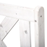 Outsunny Sitzbank mit Stauraum 2-Sitzer Gartentruhe Truhenbank Kissentruhe Aufbewahrung Weiß 115 x 61 x 85 cm(m-8)