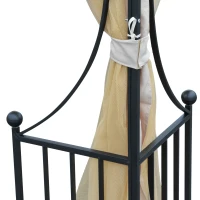 Outsunny Gartenpavillon Gartenzelt,  inkl. Befestigungsmaterial, wetterbeständig, 295 cm x 295 cm x 275 cm. Beige + Schwarz(m-11)