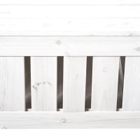 Outsunny Sitzbank mit Stauraum 2-Sitzer Gartentruhe Truhenbank Kissentruhe Aufbewahrung Weiß 115 x 61 x 85 cm(m-11)